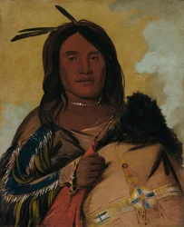 Ka-pés-ka-da, Muschelmensch, ein Oglala-Krieger