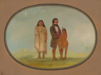 Kaskaskia-Häuptling, seine Mutter und sein Sohn, 1861-1869