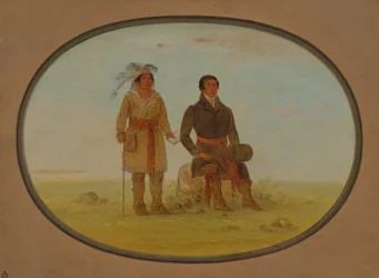 Mohigan-Häuptling und ein Missionar, 1861-1869