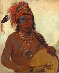 Tóh-to-wah-kón-da-pee, Blaue Medizin, ein Medizinmann des Ting-ta-to-ah-Stammes, 1835
