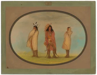 Drei Irokesen-Indianer