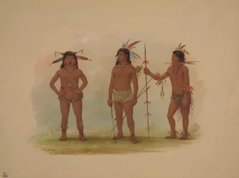 Drei Omagua-Männer, 1854-1869