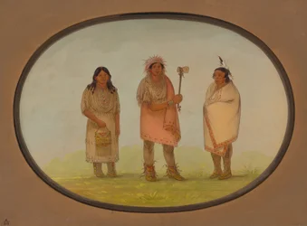 Drei Piankeshaw-Indianer