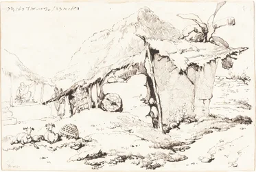 Eine Dorfhütte in Indien [recto]
