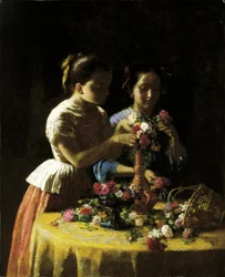 Mädchen und Blumen