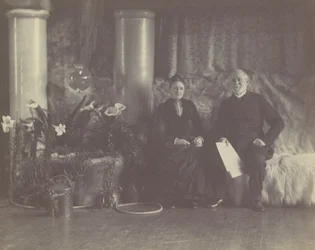 Herr und Frau Charles E. Tiffany im Studio von Louis C. Tiffany, ca. 1890