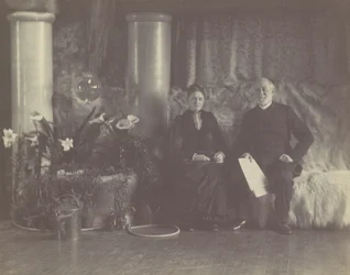 Herr und Frau Charles L. Tiffany im Studio von Louis C. Tiffany, ca. 1890