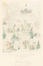 Feenkenner inspizieren Mr. Frederick Lockers Sammlung von Zeichnungen
