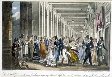 Die Galerien des Palais Royal - in „Life in Paris“ von David Carey, London