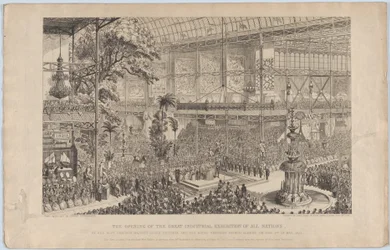 Die Eröffnung der großen Industrieausstellung aller Nationen durch Ihre Allergnädigste Majestät..., 1851.
