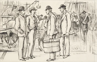 Treffen in einem Hafen