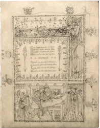 Studie für eine Illumination zu „Ein Traum eines seligen Geistes“