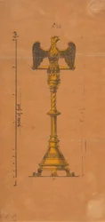 Entwürfe ausgeführt für Jones und Willis, Metall- und Holzarbeiter und Kirchenmöbelhersteller aus Birmingham und London