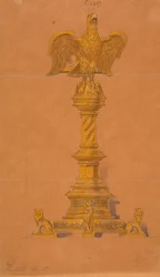 Entwürfe ausgeführt für Jones und Willis, Metall- und Holzbearbeiter und Kirchenmöbelhersteller aus Birmingham und London