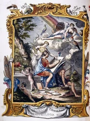 Frontispiz aus "A Natural History of Uncommon Birds, and of some other rare and undescribed Animals,..", 1739-1751