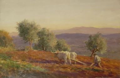 Wo Virgil sang, Mann beim Pflügen, 1912