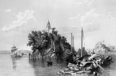 Janghera, oder der Felsen der Fakire, am Ganges