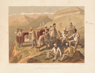 Verwundete Männer in Dugshai, 1857