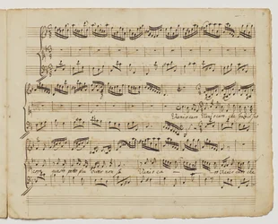 Vieni o caro che senza il suo core, f.7r aus "Aditionall [sic] songs for Rinaldo", c.1717