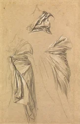 Studien von Draperien für die Figur des Todes in "Zeit, Tod und Urteil", 1865-66