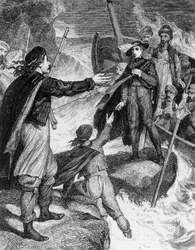 Illustration aus dem Werk von George Gordon Byron, Gravur, aus den gesammelten Werken von Lord Byron