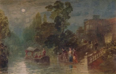Mondlicht: die Terrasse, Haddon Hall, 1873, 1935