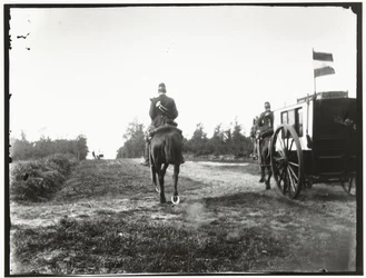 Gelbe Reiter zu Pferd in der Nähe von Arnheim