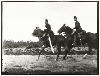 Gelbe Reiter der berittenen Artillerie