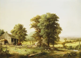 Sommerszene auf dem Bauernhof, 1862