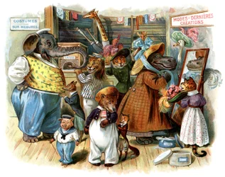 Illustration für "Train de plaisir! Messieurs les animaux en voiture"