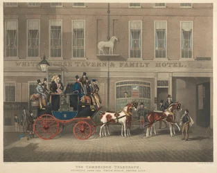 Kutschenfahrt: Der Cambridge Telegraph, Abfahrt vom Weißen Pferd