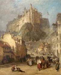 Edinburgh Castle vom Grass Market, Schottland