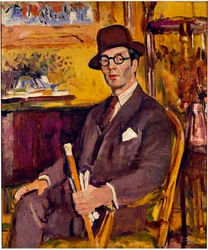 Der Malakka-Stock, ein Porträt des sitzenden Duncan Macdonald, Esq.