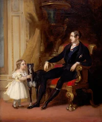 Prinzgemahl Albert mit Prinzessin Victoria und Eos