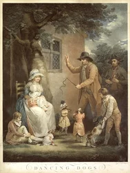 Tanzende Hunde, um 1800