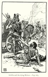 Die Ilias: Achilles und der sterbende Hektor