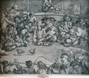 Die Hahnenkampfarena, c1840, 1917