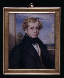 Porträtminiatur eines unbekannten Mannes, möglicherweise ein Mr. Ashby