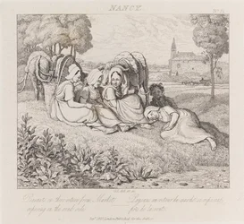 Bauern kehren vom Markt zurück, Nancy, ca. 1821
