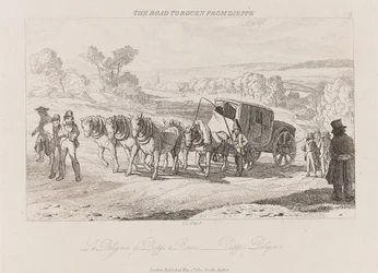 Straße nach Rouen von Dieppe, Diligence
