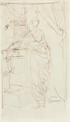 Eine elegante Dame in klassischer Kleidung [recto]
