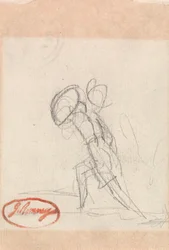 Angreifende Figur mit Schild