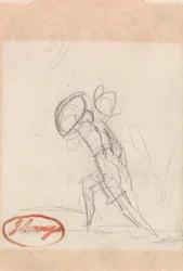 Stürmende Figur mit Schild