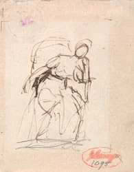 Sitzende Frau