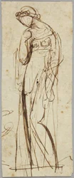 Stehende weibliche Figur, Porträtstudie