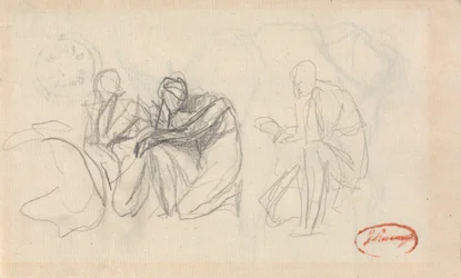 Drei kniende Figuren