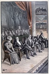 Die sechs in einer einzigen Linie, nahe der Rampe (Seite 61) in „Testament eines Exzentrikers“ von Jules Verne