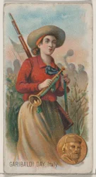 Garibaldi-Tag, Italien, aus der Feiertagsserie N80 für Duke-Zigaretten, 1890