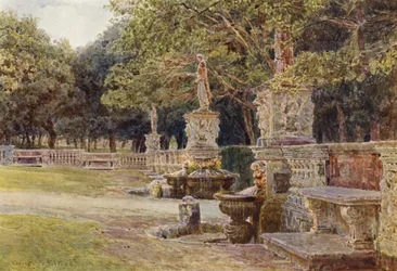 Italienische Gärten: Vorhof, Villa Borghese