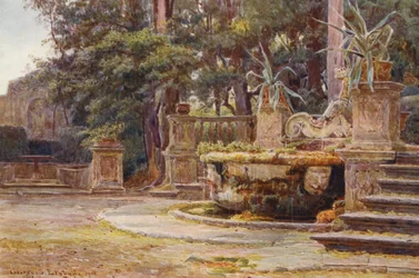 Italienische Gärten: Brunnen, Villa Corsini